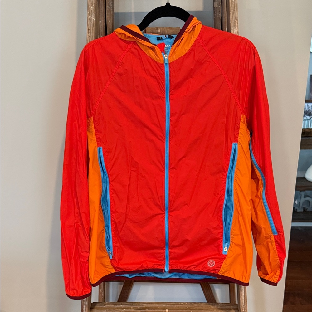 Tory Sport Orange and Red Jacket with Blue Details